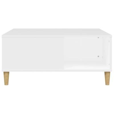 Salontafel 80x80x36,5 cm bewerkt hout wit Salontafel 80x80x36,5 cm bewerkt hout wit