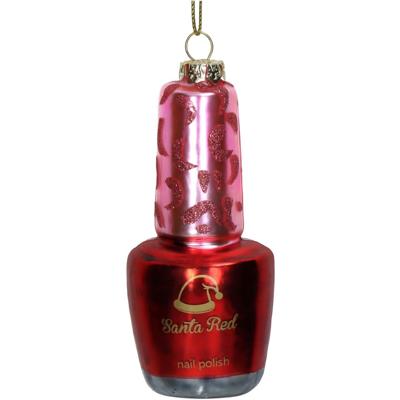 Ornament Nagellak Glas Rood 10.1cm HD Collection - Hd collection