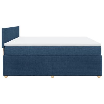 Boxspring met matras stof blauw 140x190 cm - thumbnail