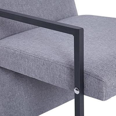 VidaXL Fauteuil stof lichtgrijs