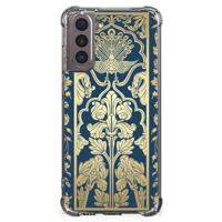 Samsung Galaxy S21 Case Beige Flowers - thumbnail