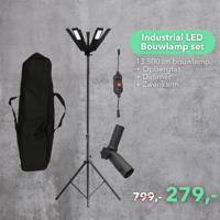 Industrial LED Bouwlamp set - Incl. dimmer, draagtas & zwenkarm - thumbnail