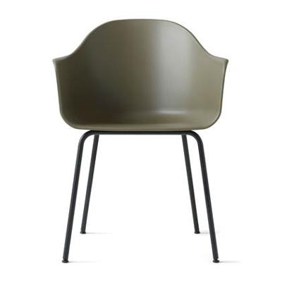 Audo Copenhagen Harbour eetkamerstoel Olive black steel