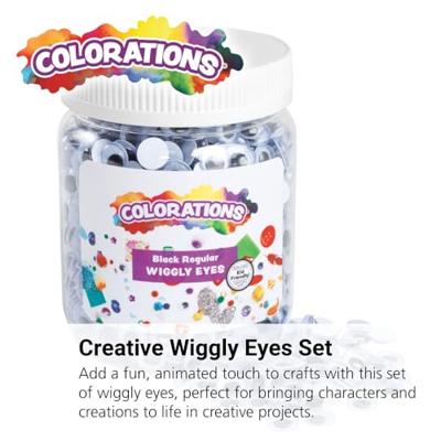 Colorations wiebelende oogjes zwart, 1000st.