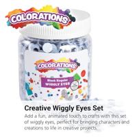 Colorations wiebelende oogjes zwart, 1000st. - thumbnail