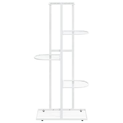 VidaXL Bloemenstandaard met 5 lagen 43x22x98 cm metaal wit