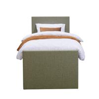 Boxspring met voetbord Liv egaal - groen - 90x200 cm - slanke poot - Leen Bakker - thumbnail