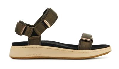 Woden Dames Sandalen in Stof (Bruin)