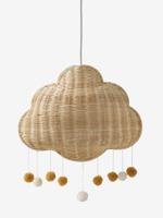 Rotan lampenkap wolk goudbeige - thumbnail