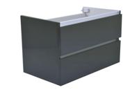 Wiesbaden Vision onderkast+2 laden 80x46 hoogglans grijs - thumbnail