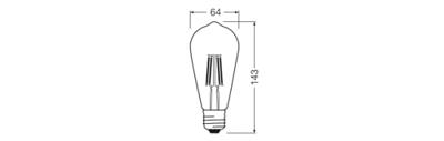 OSRAM HOMELIGHTING 4099854467899 LED-lamp Energielabel D (A - G) E27 3.4 W Warmwit (Ø x h) 64.00 mm x 64.00 mm 1 stuk(s)
