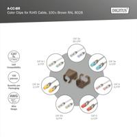 Digitus A-CC-BR A-CC-BR Gekleurde clips voor patchkabel Bruin - thumbnail