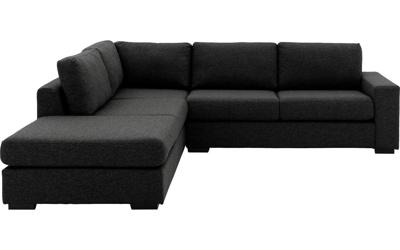 Goossens Hoekbank Lucca Met Ligelement antraciet, stof, 2,5-zits, stijlvol landelijk met ligelement links Goossens Hoekbank Lucca Met Ligelement antraciet, stof, 2,5-zits, stijlvol landelijk met ligelement links