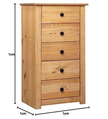 Dressoir Panama Range 46x40x89 cm grenenhout