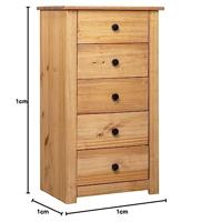 Dressoir Panama Range 46x40x89 cm grenenhout - thumbnail