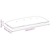 VidaXL Rugkussen zwart 120 x 19 x 50 cm stof - thumbnail