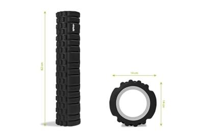 Grid Foam Massage Roller 62cm Zwart - thumbnail