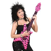 Opblaasbare rock gitaar roze - thumbnail