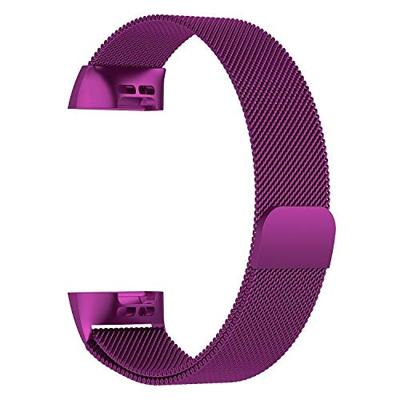 Fitbit Charge 3 & 4 milanese bandje - Maat: Large - Paars