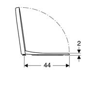 Geberit Renova Closetzitting 35,5x44 cm Wit - thumbnail