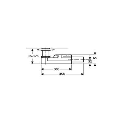 Geberit Doucheput Vloer Ruwbouwset 6.5-9 cm Waterslot 50 mm 154052001