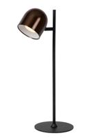 Lucide SKANSKA RECH - Oplaadbare Bureaulamp Binnen/Buiten - Accu/Batterij - LED Dimb. - CCT - 1x3W 3000K/6000K - IP44 - Koffie - thumbnail