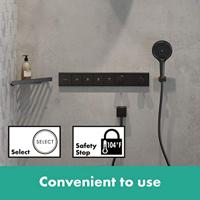 Hansgrohe RainSelect thermostaat inbouw voor 4 functies, Brushed Black Chrome - thumbnail