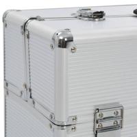 VidaXL Pilotentrolley 47x39x27 cm aluminium zilverkleurig - thumbnail
