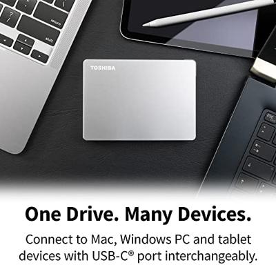 Toshiba Canvio Flex 1 TB Externe harde schijf (2,5 inch) USB-A 3.2 Gen 1 Zilver HDTX110ESCAA Toshiba Canvio Flex 1 TB Externe harde schijf (2,5 inch) USB-A 3.2 Gen 1 Zilver HDTX110ESCAA