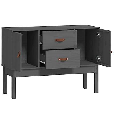 Dressoir 110x40x78 cm massief grenenhout grijs