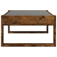 Salontafel met Infinity LED 90x53x30 cm gerookt eikenkleurig - thumbnail