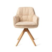 Jesper Home Eetkamerstoel 'Akune' Revolve Oak Natural, kleur Frou Frou - thumbnail