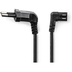 Voedingskabel | Eurostekker haaks - IEC-320-C7 links/rechts | 3,0 m | Zwart