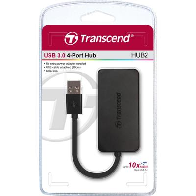 Transcend TS-HUB2K USB 3.2 Gen 1-hub Zwart