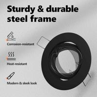 VidaXL Spotje 6 pcs zwart 9 x 9 x 2.5 cm metaal - thumbnail