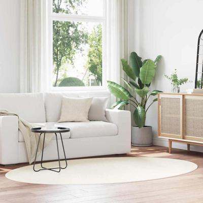 VidaXL Vloerkleden ovaal huarte crème 160 x 230 cm 100% polyester
