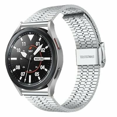 By Qubix - Compatible met Garmin Forerunner 55/245 / 645 - Stalen bandje - Zilver - Compatible Garmin bandje - Bandbreedte: 20mm