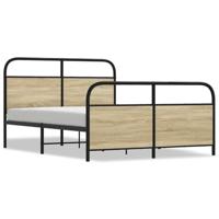 Bedframe zonder matras bewerkt hout sonoma eikenkleur 120x200cm - thumbnail