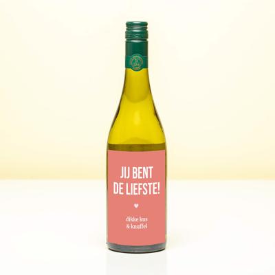 Wijnfles Jij Bent De Liefste - Wit (Sauvignon Blanc)