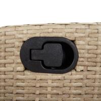 9-delige Tuinset met kussens poly rattan beige - thumbnail