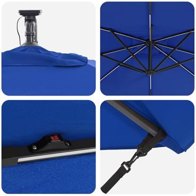 Cantilever Banana Parasol Blauw 249 x 249 x 250 cm