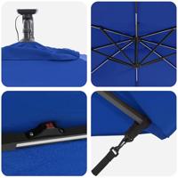 Cantilever Banana Parasol Blauw 249 x 249 x 250 cm - thumbnail