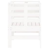 Tuinstoelen 2 st 61,5x53x71 cm massief grenenhout wit - thumbnail
