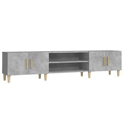 Tv-meubel 180x31,5x40 cm bewerkt hout betongrijs