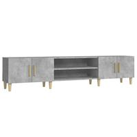Tv-meubel 180x31,5x40 cm bewerkt hout betongrijs - thumbnail