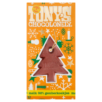 Chocolade tony's chocolonely kerst melk gemberkoek
