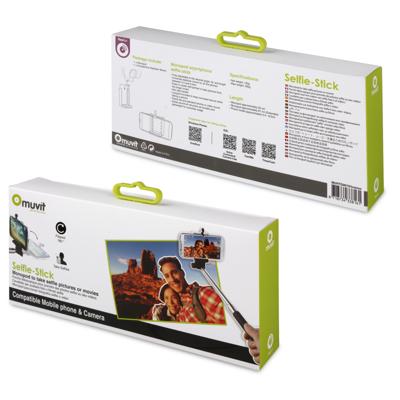 Muvit monopod selfie stick zwart