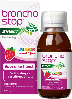 Bronchostop Direct met Honing Junior Hoestdrank Bronchostop Direct met Honing Junior Hoestdrank