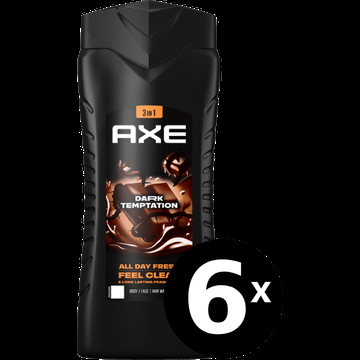 AXE 3in1 Douchegel Dark Temptation 400 ML x 6 stuks bij Jumbo