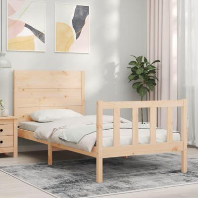 Bedframe zonder matras massief grenenhout 90x200 cm